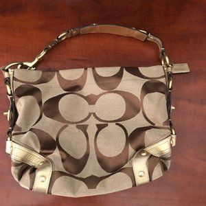 Brown & Gold Coach Bag